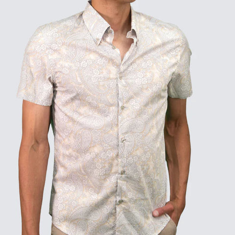 Tim Paisley Shirt S/S: Ivory