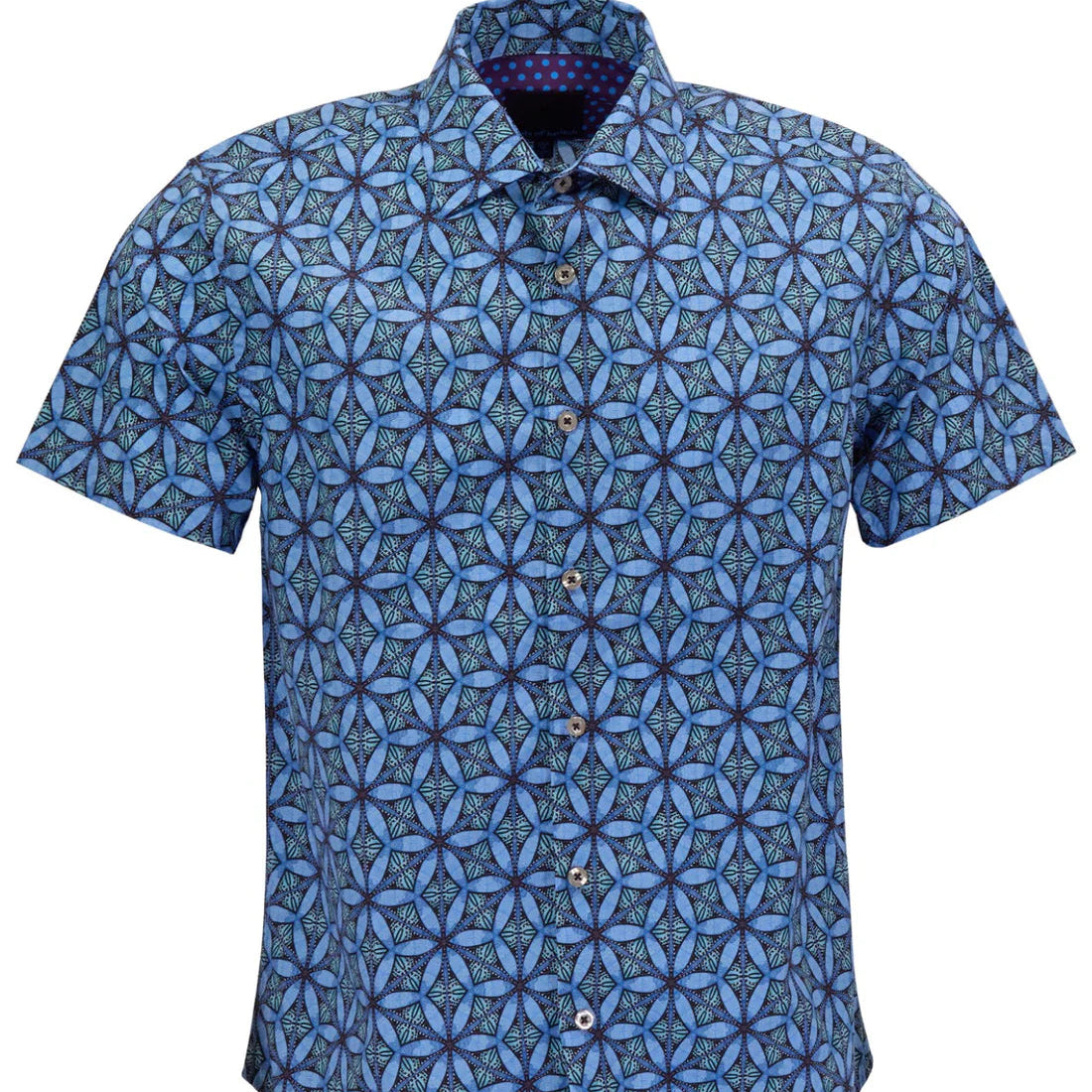 George Tribal Shirt S/S: Blue