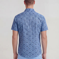 George Tribal Shirt S/S: Blue
