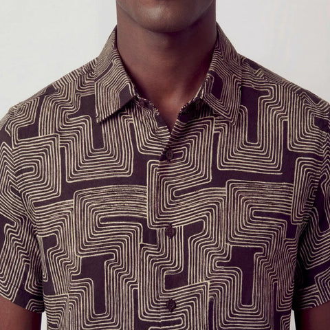 Landon Inter Twine Shirt S/S: Black
