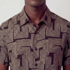 Landon Inter Twine Shirt S/S: Black