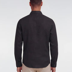 Lionel Linen Shirt L/S: Black