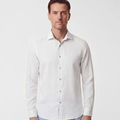 Lionel Linen Shirt L/S: White
