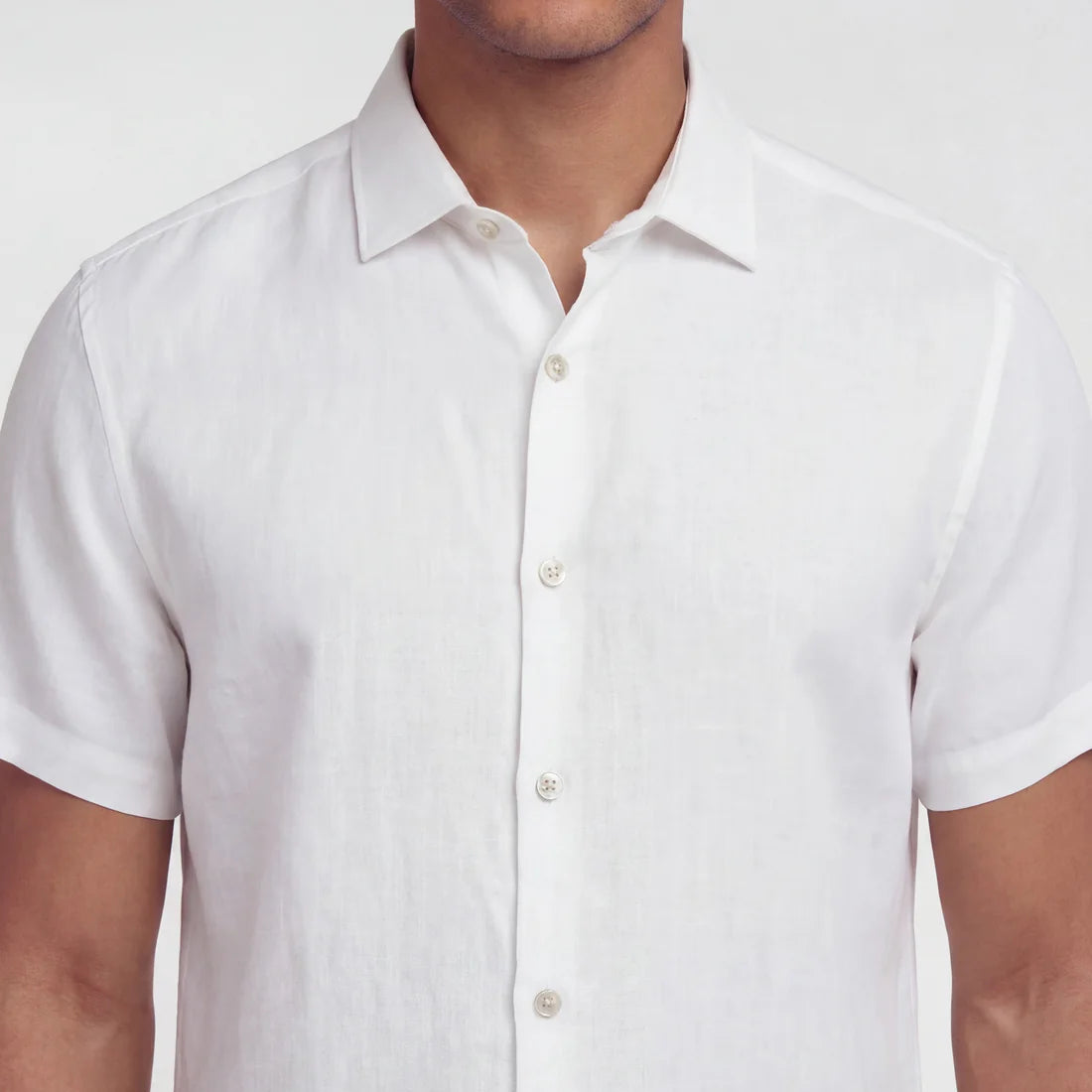 Loic Linen Shirt S/S: White
