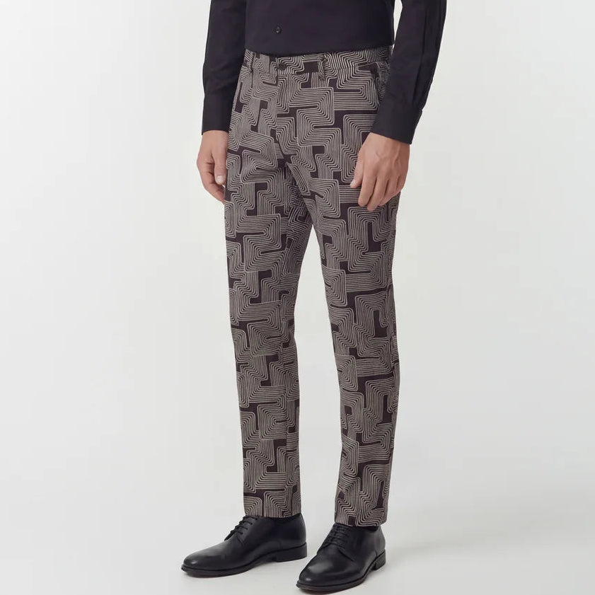 Charles Inter Twine Stretch Pant: Black