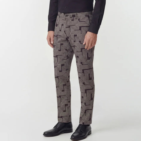 Charles Inter Twine Stretch Pant: Black