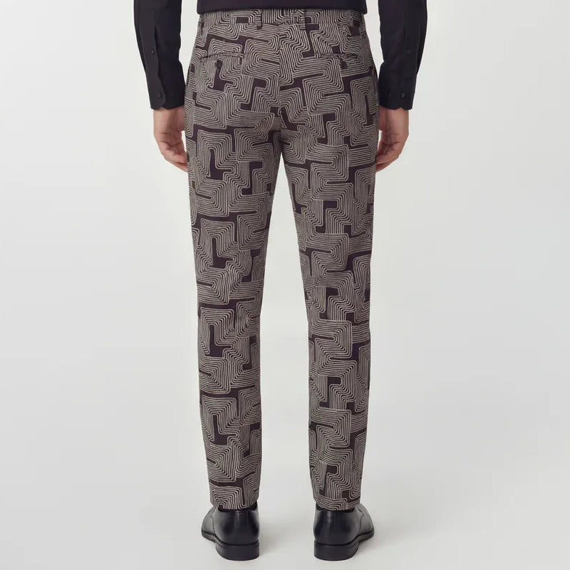 Charles Inter Twine Stretch Pant: Black