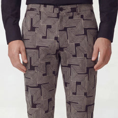 Charles Inter Twine Stretch Pant: Black