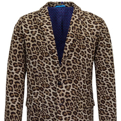 Julius Leopard Blazer: Brown