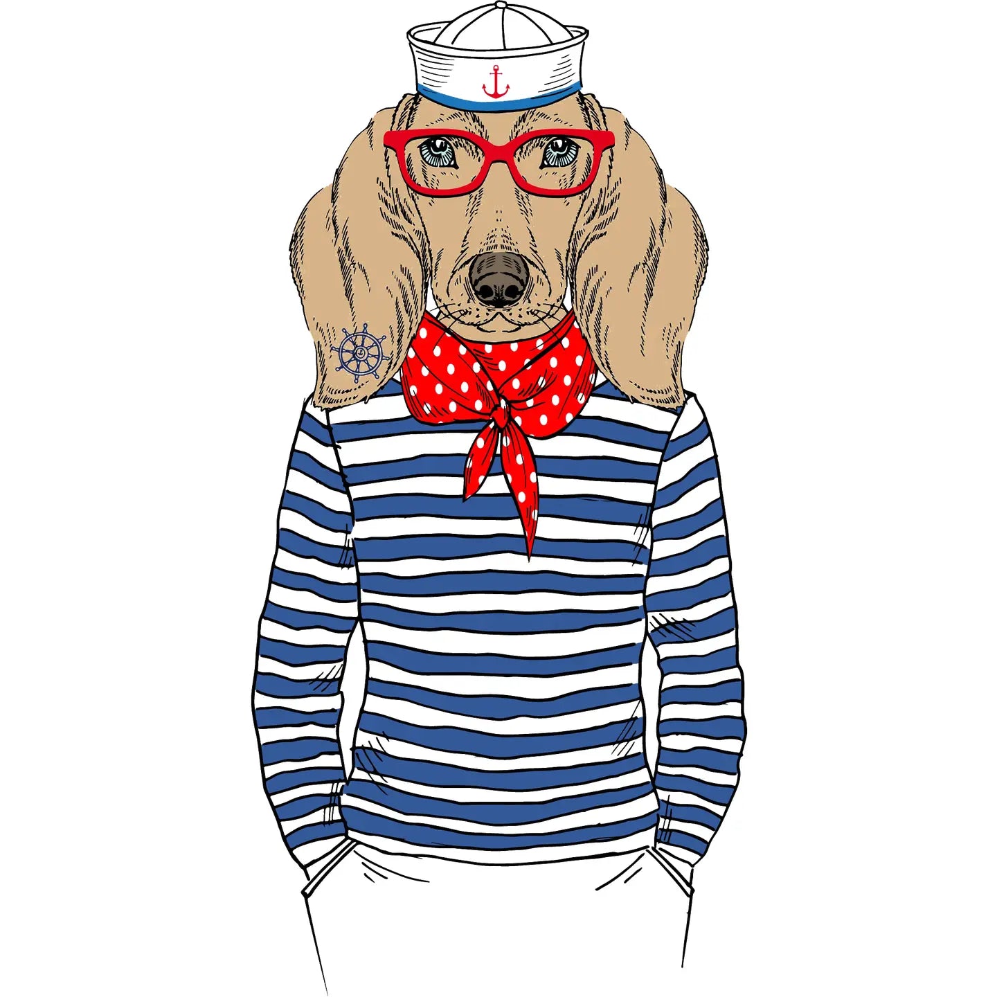 Sailor Lab Pillow: Beige Linen