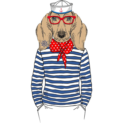 Sailor Lab Tote: Red Trim