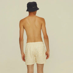 Machu Swim Trunk:Yellow & Cream
