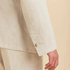 Albin Linen Jacket: Beige