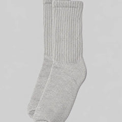 Solids Crew Sock: Heather Grey