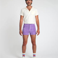 Stretch Corduroy Short: Purple