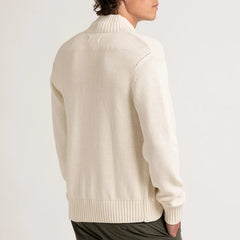 Allen Full-Zip Cardigan Sweater: Ecru