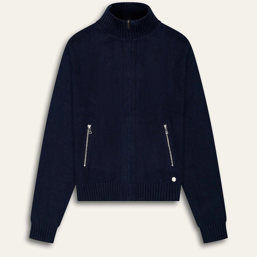 Allen Full-Zip Cardigan Sweater: Navy