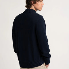 Allen Full-Zip Cardigan Sweater: Navy