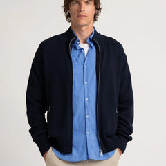 Allen Full-Zip Cardigan Sweater: Navy