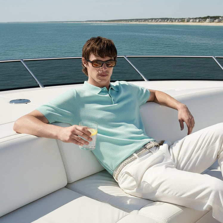 Angeli Polo S/S: Aqua