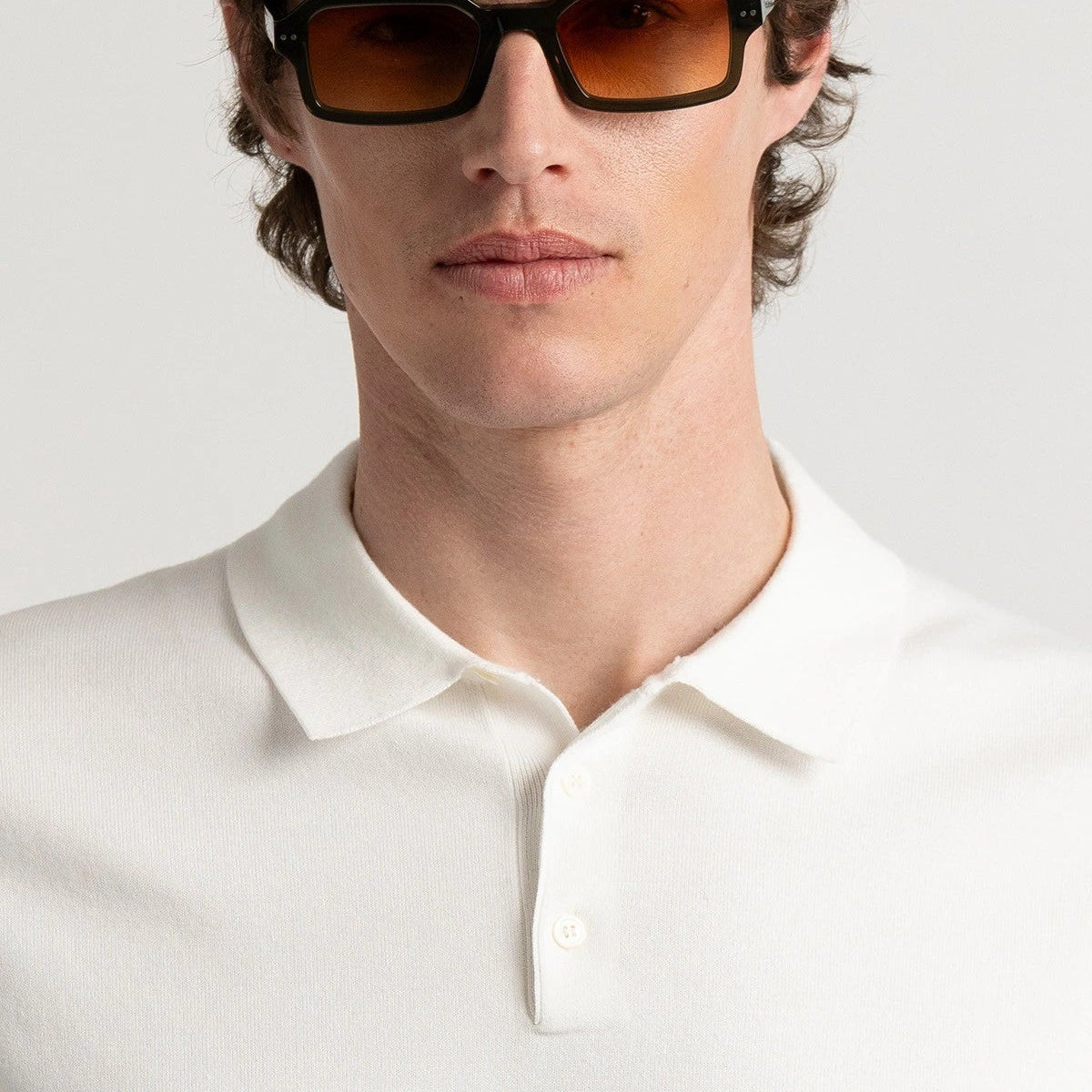 Angeli Polo S/S: Ecru
