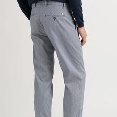 Arno Micro Stripe Chino Pant: Navy