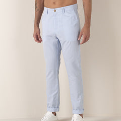 Striped Chino Arno Pant: Sky Blue