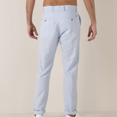 Striped Chino Arno Pant: Sky Blue