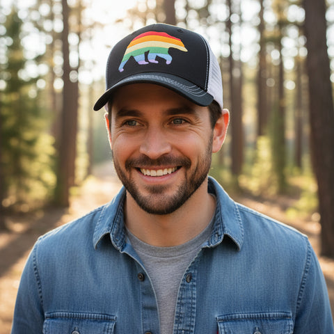Trucker Cap Bear: Black