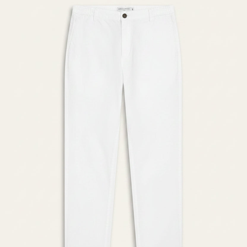 Boston Linen Pant: White