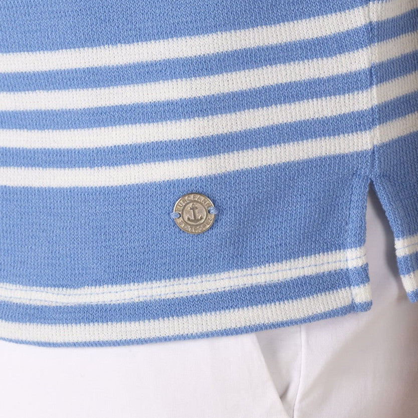 Striped Bolzano Polo S/S: Ocean