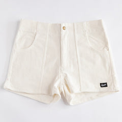 Stretch Corduroy Short: White