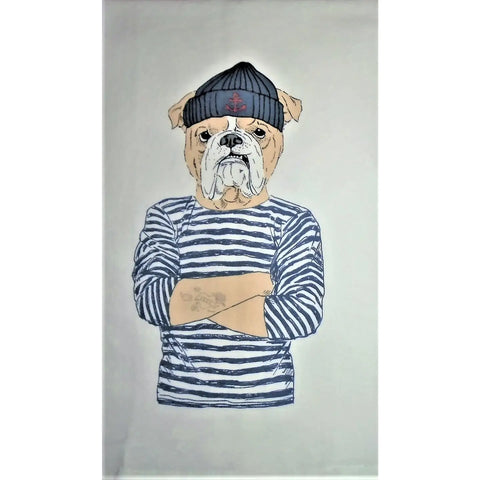 Sailor Boxer Hand Towel: White