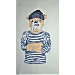 Sailor Boxer Hand Towel: White