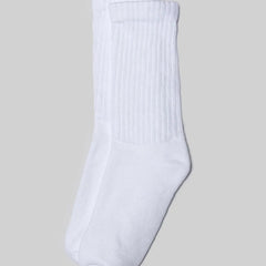 Solids Crew Sock: White