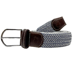 Riviera Stretch Belt: White/Navy