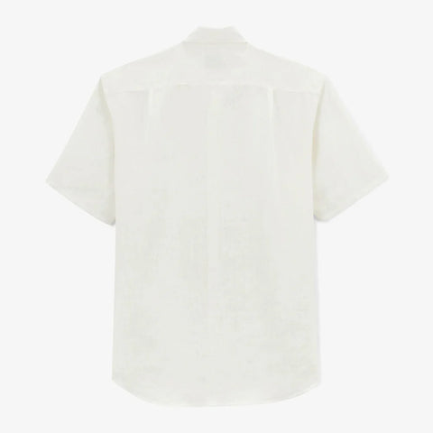 Solid Linen Shirt S/S: White