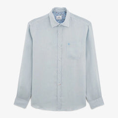 Solid Linen Shirt L/S: Sky Blue