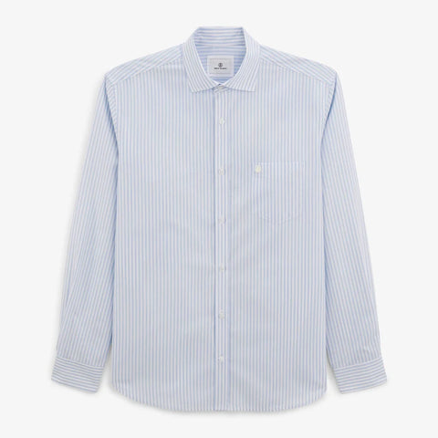 Striped Charles Shirt L/S: Sky Blue
