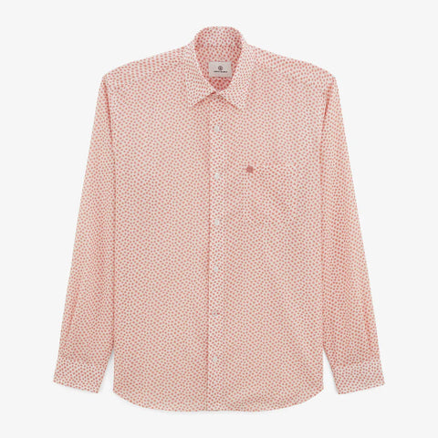 Repeat Stars Print Shirt L/S: Coral