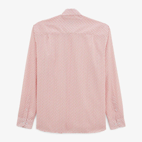 Repeat Stars Print Shirt L/S: Coral