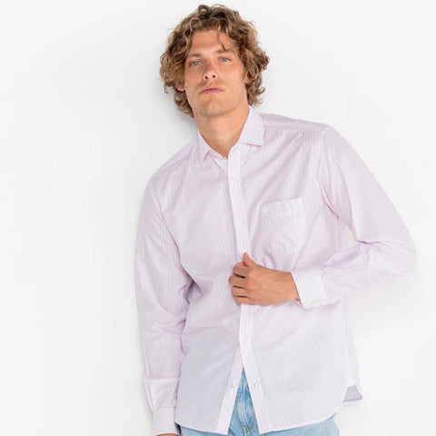 Striped Charles Shirt L/S: Lilac