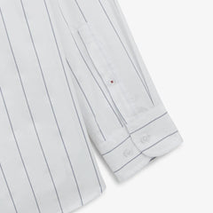 Micro Striped Charles Shirt L/S: Off White