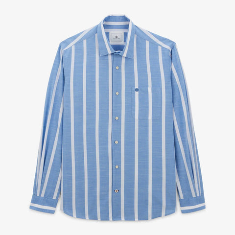 Striped Charles Shirt L/S: Blue