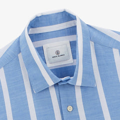 Striped Charles Shirt L/S: Blue