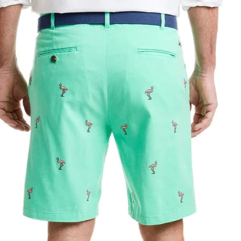 Cisco Short with Flamingo: Spring Green