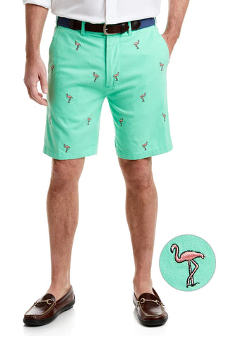 Cisco Short with Flamingo: Spring Green