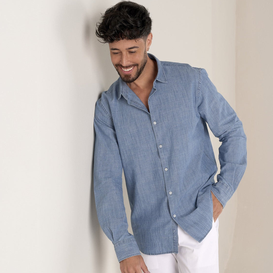 Crew Shirt L/S: Blue