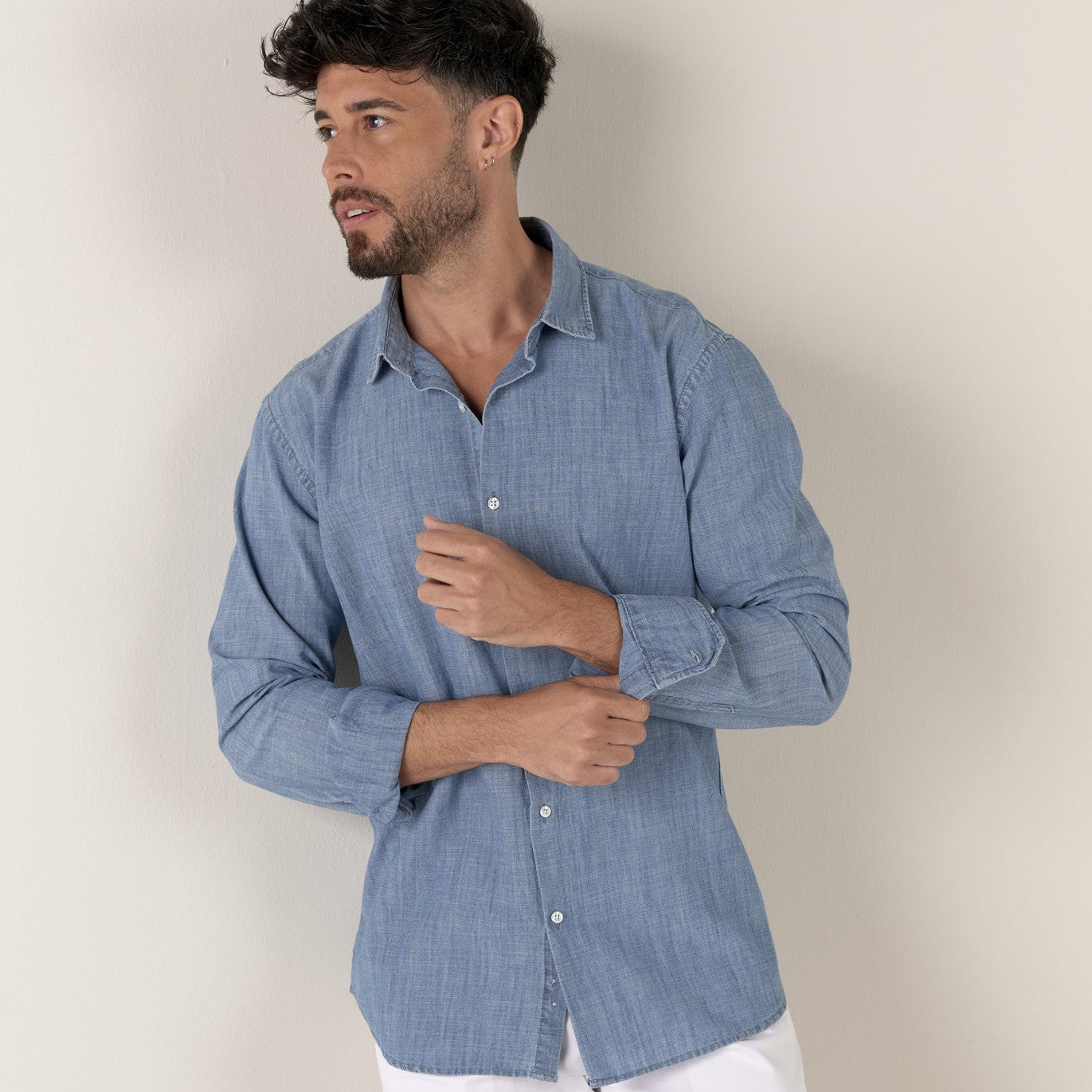 Crew Shirt L/S: Blue