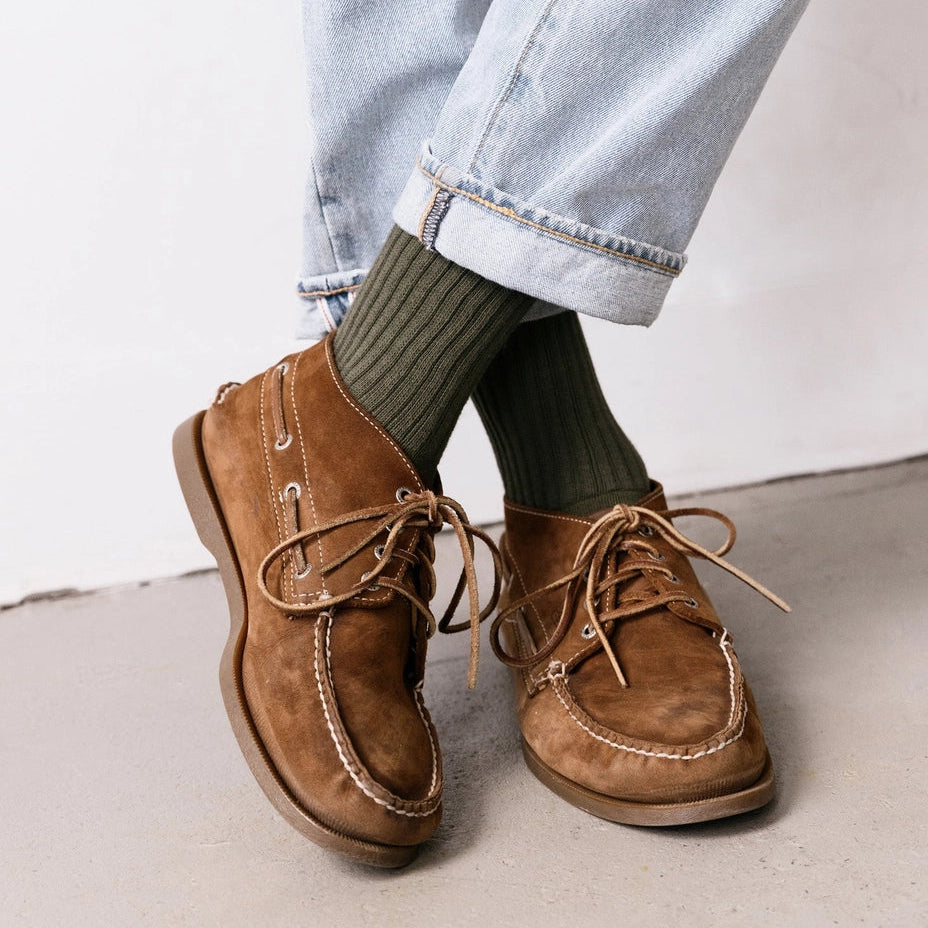 Solids Crew Sock: Olive